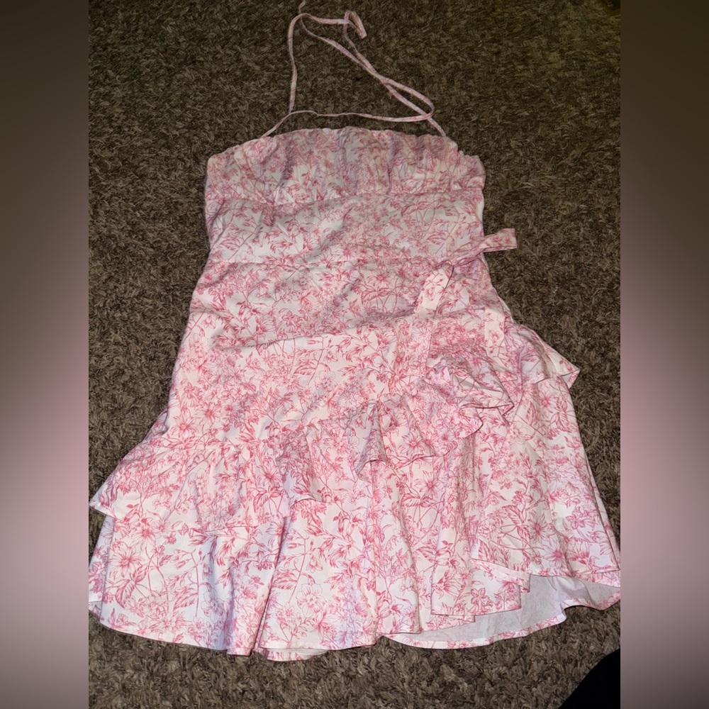 Pink and White Floral Sundress